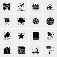 16 iconos de negocios universales vector ilustración de icono creativo para usar en proyectos relacionados con la web y dispositivos móviles