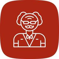 Old Man Creative Icon Design vector