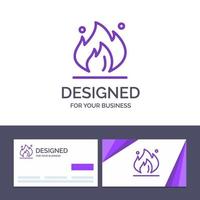 Creative Business Card and Logo template Fire Industry Oil Construction Vector Illustration