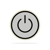 Interface On Power Ui User Abstract Circle Background Flat color Icon vector