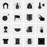 16 iconos de negocios universales vector ilustración de icono creativo para usar en proyectos relacionados con la web y dispositivos móviles