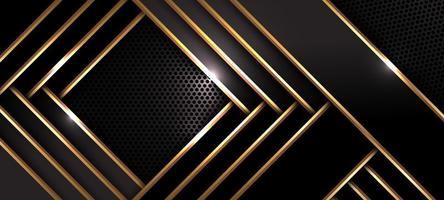 Abstract Black Gold Geometric Background vector