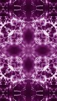 boucle vj kaléidoscope néon violet. vidéo en boucle verticale video