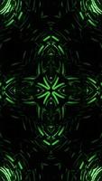 Vj Loop Green Neon kaleidoscope. Vertical looped video