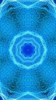 Vj Loop Blue Neon kaleidoscope. Vertical looped video