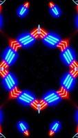 Rotating nuclear reactor core. Vertical looped Kaleidoscope video