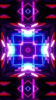 Vj Loop Blue Red Neon kaleidoscope Vertical looped video