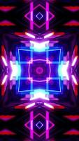 Vj Loop Blue Red Neon kaleidoscope Vertical looped video