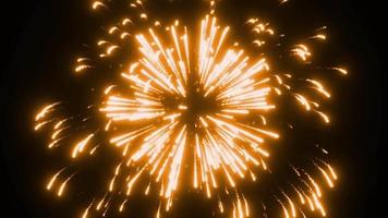 Abstract background of two bright multi-colored glowing shiny bright beautiful festive fireworks salutes. Video in high quality 4k, motion design