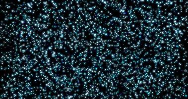 navidad año nuevo nevadas de pequeños copos de nieve voladores brillantes partículas puntos azul blanco brillante festivo aislado sobre fondo negro. fondo abstracto. salvapantallas, video en alta calidad 4k