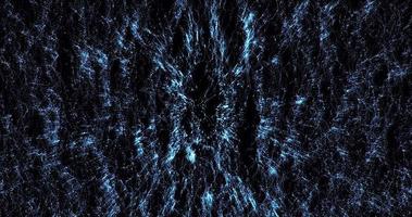 Abstract background of blue vertical moving small bright particles in the form of waves of water drops or dew with a glow effect. Screensaver beautiful video animation in high resolution 4k