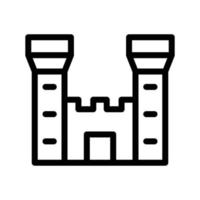 ilustración de vector de castillo en un fondo. símbolos de calidad premium. iconos vectoriales para concepto y diseño gráfico.