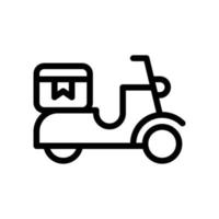 ilustración de vector de entrega de scooter en un fondo. símbolos de calidad premium. iconos vectoriales para concepto y diseño gráfico.