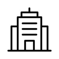 ilustración de vector de edificio de oficinas en un fondo. símbolos de calidad premium. iconos vectoriales para concepto y diseño gráfico.