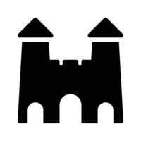 ilustración de vector de castillo en un fondo. símbolos de calidad premium. iconos vectoriales para concepto y diseño gráfico.