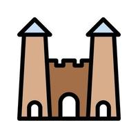 ilustración de vector de castillo en un fondo. símbolos de calidad premium. iconos vectoriales para concepto y diseño gráfico.