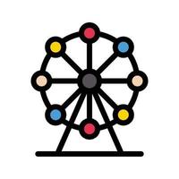 ferris wheel vector illustration on a background.Premium quality symbols.vector icons for concept and graphic design.
