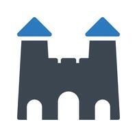 ilustración de vector de castillo en un fondo. símbolos de calidad premium. iconos vectoriales para concepto y diseño gráfico.