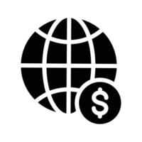 global dollar vector illustration on a background.Premium quality symbols.vector icons for concept and graphic design.