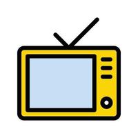 ilustración vectorial de televisión en un fondo. símbolos de calidad premium. iconos vectoriales para concepto y diseño gráfico. vector