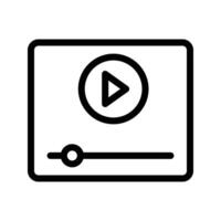 ilustración de vector de reproductor de video en un fondo. símbolos de calidad premium. iconos vectoriales para concepto y diseño gráfico.