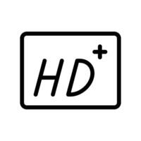 ilustración de vector de video hd en un fondo. símbolos de calidad premium. iconos vectoriales para concepto y diseño gráfico.