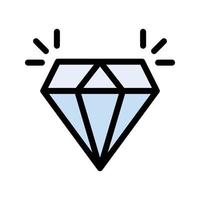 ilustración de vector de diamante en un fondo. símbolos de calidad premium. iconos vectoriales para concepto y diseño gráfico.