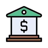 ilustración de vector de banco en un fondo. símbolos de calidad premium. iconos vectoriales para concepto y diseño gráfico.