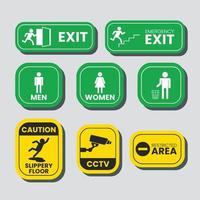 signage green lime set vector