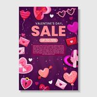 Hand Drawn Valentine's Day Sale vector