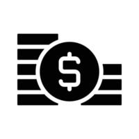 monedas de dólar ilustración vectorial sobre un fondo. símbolos de calidad premium. iconos vectoriales para concepto y diseño gráfico. vector