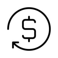 ilustración vectorial de transferencia de dólares en un fondo. símbolos de calidad premium. iconos vectoriales para concepto y diseño gráfico. vector