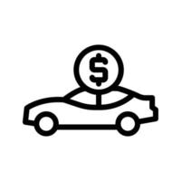 Ilustración de vector de coche en un fondo. Símbolos de calidad premium. Iconos vectoriales para concepto y diseño gráfico.