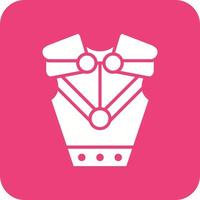 Armor Glyph Round Corner Background Icon vector