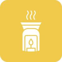 Aromatherapy Glyph Round Corner Background Icon vector