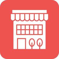 Store Glyph Round Corner Background Icon vector