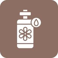 Body Massage Oil Glyph Round Corner Background Icon vector