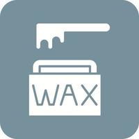 Wax Glyph Round Corner Background Icon vector