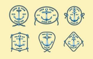 Vintage Anchor Logo Collection vector