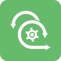 Scrum Glyph Round Corner Background Icon vector