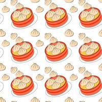 ilustración de vector brillante de comida asiática. menú japonés, platos asiáticos para menús y restaurantes.