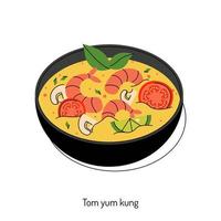 bright vector illustration of Asian food. thai menu, Asian dishes for menus and restaurants.