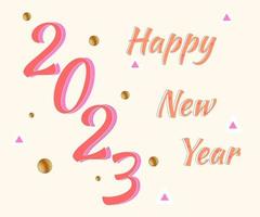 Very Happy New year banner with peach color background vector