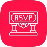 diseño de icono creativo rsvp vector