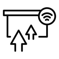 Wireless gate icon, outline style vector