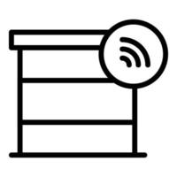 Remote control garage icon, outline style vector