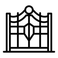 Gate control icon, outline style vector