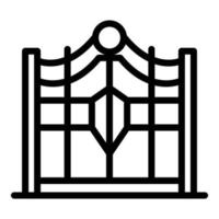 Gate control icon, outline style vector