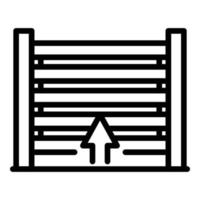 Garage shutter icon, outline style vector