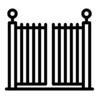 Signal automatic gate icon, outline style vector